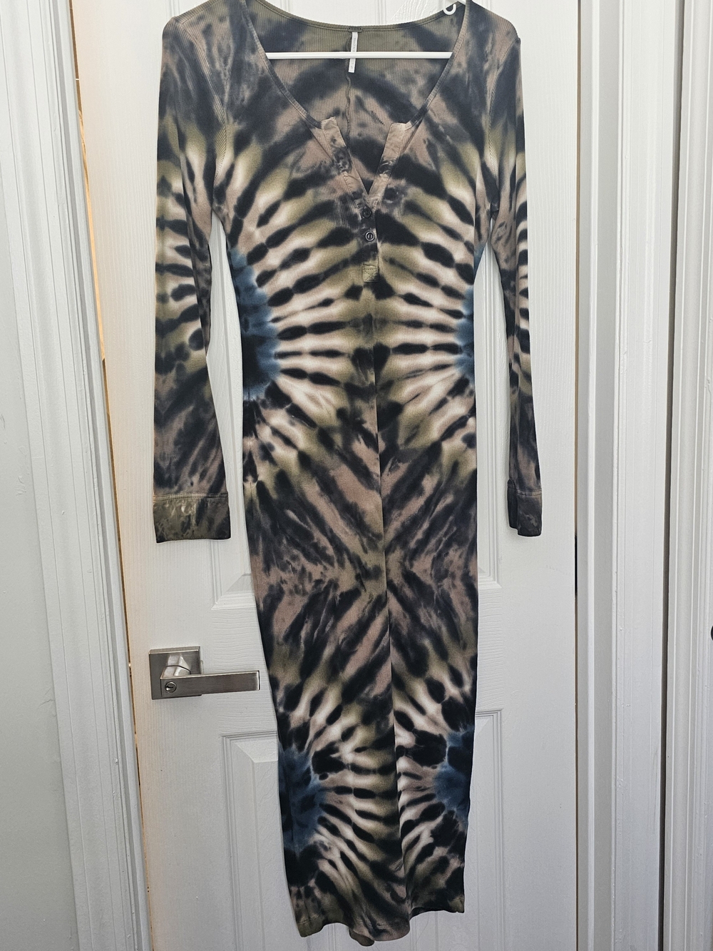 Tie-dye YFB (Young Fabulous & Broke) V-Neck Maxi Dress